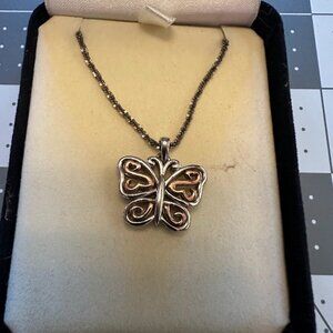 Jane Seymore Open Hearts Butterfly Pendant